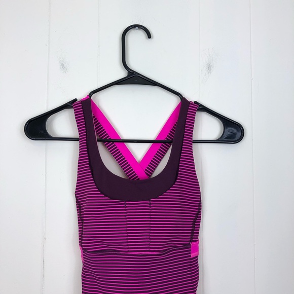 Lululemon Stuff your Bra Tank II Raspberry Plum Sz 4 - Picture 5 of 12